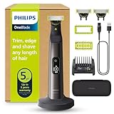 PHILIPS OneBlade Pro 360 Face & Body - elektrischer Rasierer, Trimmer & Bodygroomer, 3 x 360...