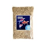 Teichsticks Premium 10L einfarbig - Natürliches Premium Fischfutter für Goldfisch, Koi,...