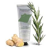 Jean & Len Sehr geile Handcreme Rosemary & Ginger, mit Urea, Handpflege für trockene und rissige...