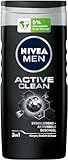 NIVEA MEN Active Clean Duschgel (250 ml), pH-hautneutrale Pflegedusche mit maskulinem Duft, Männer...
