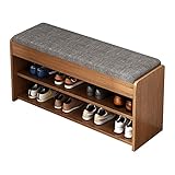 Schuhregal Schuhaufbewahrungsbank, Eingangsbereich Schuhschrank Bank mit gepolstertem Kissen,...