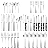 Besteck Set 6 Personen, Joyfair 36-teiliges Edelstahl Besteckset mit Steakmesser, Elegantes...