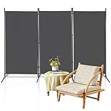 Sonnewelt Paravent 260x180cm Sichtschutzwand Anthrazit Raumteiler Stellwand Raumteiler Trennwand...