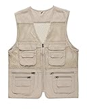 Sommer Outdoor Sport Weste Mesh Atmungsaktiv Safari Weste Mit Vielen Taschen Für Jagd Angeln...