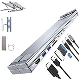 Civilized 8-in-1 USB-C Laptop Stand, Upliftjoys Portable Adjustable Flat Laptop Docking Station...