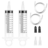 2 Stück Spritzen 100ml Kunststoff Spritze mit Schlauch Dosierspritze mit Adapter spritze für...