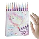 Nail Polish Pen - 12 Stück feine Marker für die, künstlerische Gelnagellack für Mädchen und...