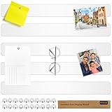 Wukong Magnettafel Memotafel 30x4mm, 5 Stück Selbstklebend Magnetleisten mit 20 Stück 5x3mm Neodym...