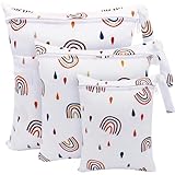 FenFang Windeltasche Nasstaschen, 3 Stück Wetbag Stoffwindeln Organiser Taschen, Beutel...
