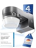 HUBER Motion 100 Infrarot Bewegungsmelder 360° mit 4 Sensoren und Fresnel-Linse - IP65...