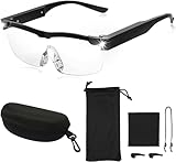 Sunshine smile Lupenbrille mit Licht Testsieger,Lupenbrille mit Licht für Brillenträger,300%...
