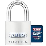 ABUS Titalium Vorhängeschloss 80TI/45 - Kellerschloss mit leichtem, massiven Schlosskörper aus...