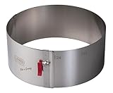 Lares Kuchenring/Tortenring mit Klemmhebel - 18-30cm Ø, 10cm hoch - aus robustem Federbandstahl,...