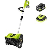 SnapFresh Akku-Schneefräse 20V mit Akku & Ladegeräte (Arbeitsbreite 30 cm, max. Schneehöhe 10 cm,...