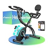 MERACH 4-in-1 Heimtrainer Klappbar, Hometrainer Fahrrad mit LCD Monitor und Handpulsmessung,...