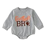 Generisch Neugeborenes Baby Baumwolldruck Fußball Langarm Strampler Bodydsuit Kleidung Pullover 92...