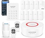 AGSHOME Alarmanlage, kabellos, 15 Stück, WLAN, Sicherheit, Einbrecher System kabellos, 120 dB,...