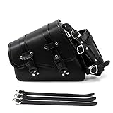 APEBAZY Motorrad Satteltaschen - Vintage Schwarz PU Leder Schwingentasche Seitentaschen Dreieckige...