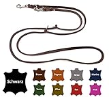Hundeleine Fettleder kleine Hunde/große Hunde 2m / 2,40m / 2,80m / 3,50m / 5m Doppelleine...