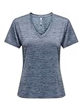 ONLY Damen Onpcore Life Vn Reg Tee Noos Top, Vintage Indigo/Detail:Melange, XS EU