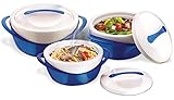 Pinnacle Thermoware, 3 Stück Set Auflaufform – große Suppen- und Salatschüssel Set –...
