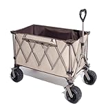 Tragbarer faltbarer Wagen – kompakter Bollerwagen für Camping, Picknicks, Outdoor-Aktivitäten,...