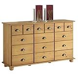 IDIMEX Kommode Schubladenschrank Landhauskommode Sideboard Colmar mit 12 Schubladen, Muschelgriffe,...