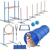 QYOEGSQ Hunde-Agility-Trainingsgeräte-Set, Hunde-Agility-Hindernistrainingskurs-Set mit...