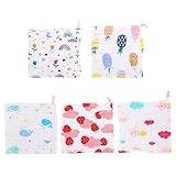 Mikinona 5 Stück Lagige aus Baumwolle Saugstark Hautfreundlich Unisex für Jungen und Mädchen mit...