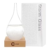 3DHOME Sturmglas, Mode Kreative Wassertropfen Glas Barometer, Wettervorhersage Flasche,...