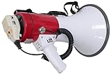 LTC - MEGA50USB - Wiederaufladbares 50-W-Megaphon mit abnehmbarem Mikrofon, Sirene, USB-, SD-, AUX-...