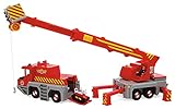 Simba 109252517 - Feuerwehrmann Sam Spielzeug-Kran (50 cm) - 2-in-1 Rettungs-Fahrzeug (Auto & Kran)...