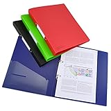 Rapesco 1658 Ringbuch mit Antibakteriellen Schutz, 2 Ringe, 35 mm Rücken, A4, Sortierte Farben, 4er...
