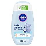 NIVEA BABY Kopf bis Fuß Bad & Shampoo, sanftes veganes Baby Shampoo für Haut und Haare mit...