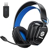 Skapendy 2,4GHz kabelloses Gaming-Headset für PS5, PS4, Switch, Mac, PC, Ultra-Niedriglatenz, 50+...
