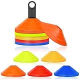 LILIIN 50 Stück Markierungshütchen Markierungsteller Hütchen Kegel für Slalom Trainingszubehör...