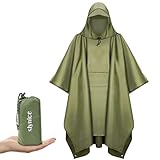 Stynice Leicht Wasserdicht Regenponcho Herren & Damen - Mehrzweck Regenjacke Outdoor mit Kapuze...