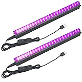 Eleganted Schwarzlicht Röhre 2pcs 5W USB UV LED Schwarzlicht Lamp 395nm Black Light Bar Lichteffekt...