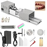 Mini Drechselbank, 125W Drehmaschine 2000-8000U/min, Metall Kleine Drehbank mit 7 Gang Einstellung...