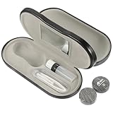 BESPORTBLE Tragbarer Brillenorganizer aus PU Leder mit Doppellagiger Aufbewahrung für Sonnenbrillen...