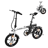 ELEKGO E Bike Klapprad, 16 Zoll Elektrofahrräder,mit Abnehmbar Akku, E-Faltrad Damen/Herren mit 3...