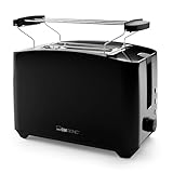 Clatronic® Toaster 2 Toastschlitze | Toaster mit Brötchenaufsatz | Toaster 2 Scheiben mit...