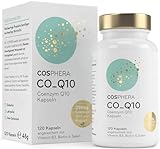 Coenzym Q10 - Hochdosiert mit 250 mg pro Kapsel. 120 vegane Kapseln im 4 Monatsvorrat - Angereichert...