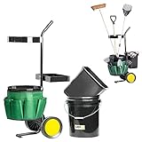 UPP Garten- & Werkzeugtrolley I Transportwagen mit 12 & 20 L Eimer | Gerätehalter und Tasche mit 12...