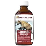 1 Liter Premium Lachsöl für Hunde mit Omega 3 und Omega 6 Fettsäuren – Fischöl für den Hund &...