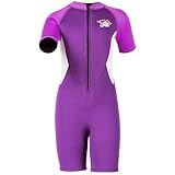 Kinder Neopren Shorty Nassanzüge Shorty 2.5mm Neoprenanzug Mädchen Frontverschluss wärmend...