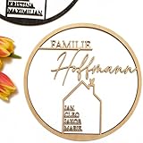 Türkranz Geschenk zur Hochzeit aus Holz mit Familienname | Geschenk an Brautpaar, Freunde, Familie...