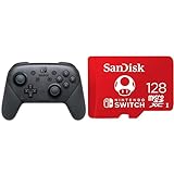 Nintendo Switch Pro Controller & SanDisk microSDXC UHS-I Speicherkarte für Nintendo Switch 128 GB...
