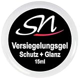 SN Nageldesign Versiegelungsgel für Gelnägel und Acrylnägel, UV-Gel Versiegler Gel klar 15ml