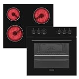 Telefunken ECH65A-B2 Einbauherd-Set | Elektro-Herd-Kochfeld-Kombination | Backofen mit Grill und...